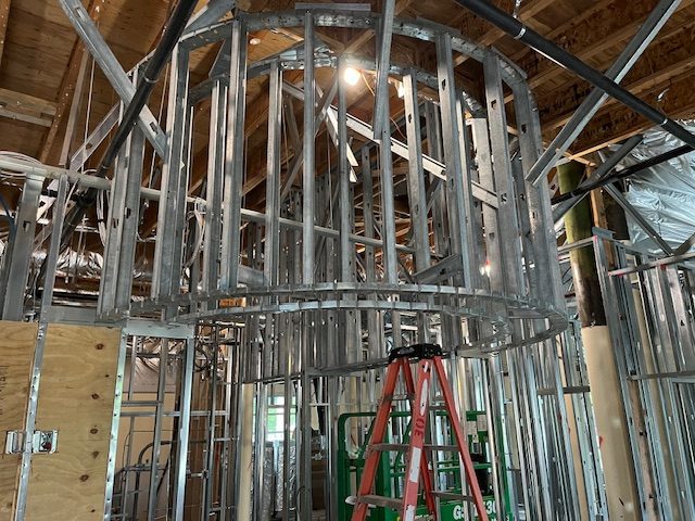 Structural steel framing, interior